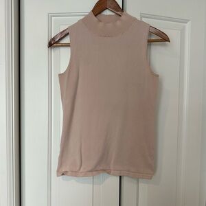 Ann Taylor Light Pink Mockneck Shirt - XS